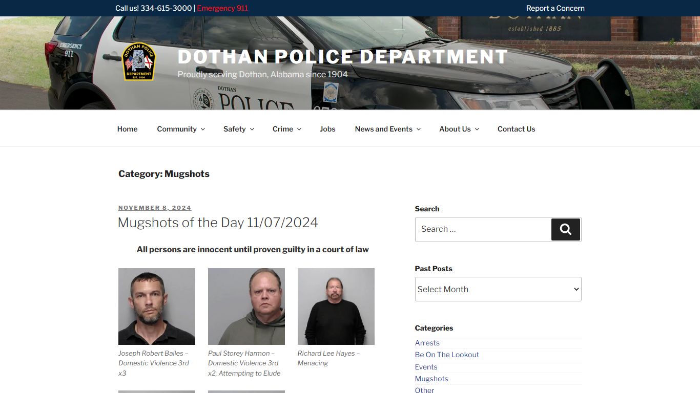 Mugshots – Dothan Police Department