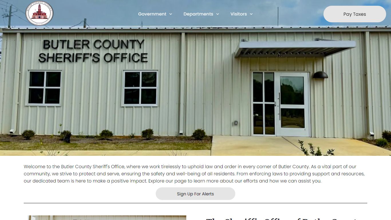 Sheriff's Office Info | Butler County Govt | Butler County, AL